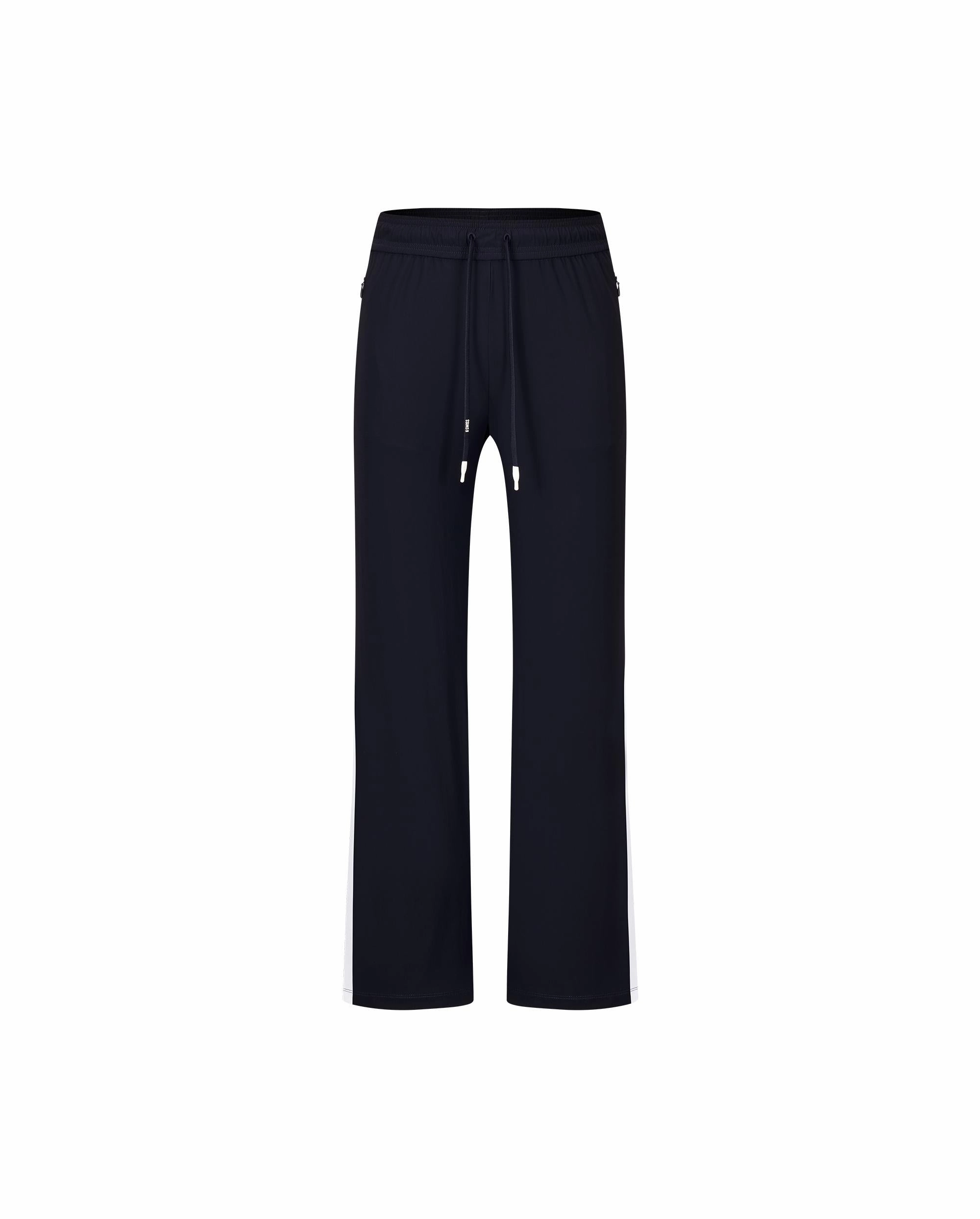 1910786-456 | WOMEN'S HIGH WAIST SIDE STRIPES FLARED PANTS | BLUE/MISC