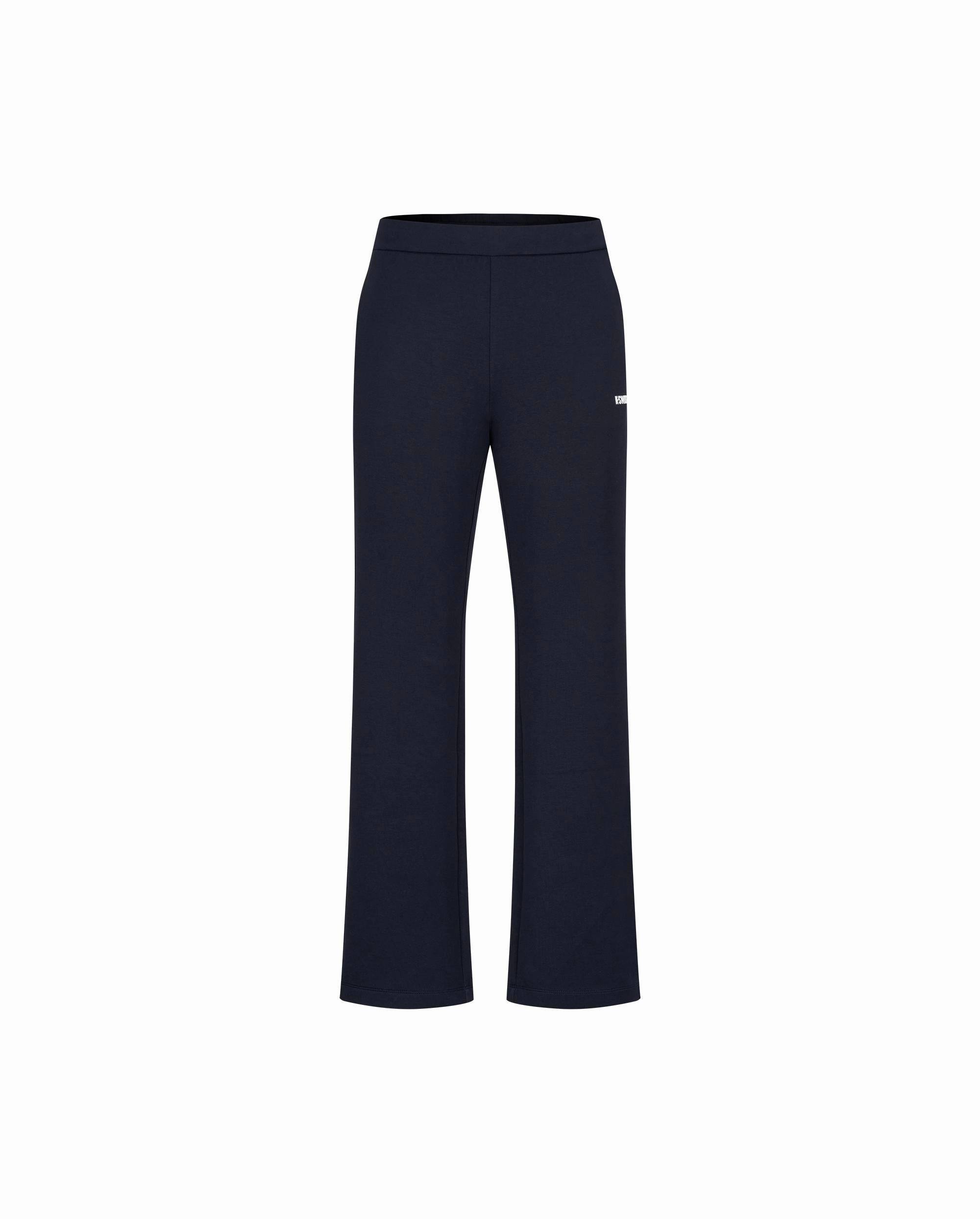 1911498-401 | WOMEN'S K-SWISS LOGO HIGH WAIST FLARED PANTS | NAVY/WHITE