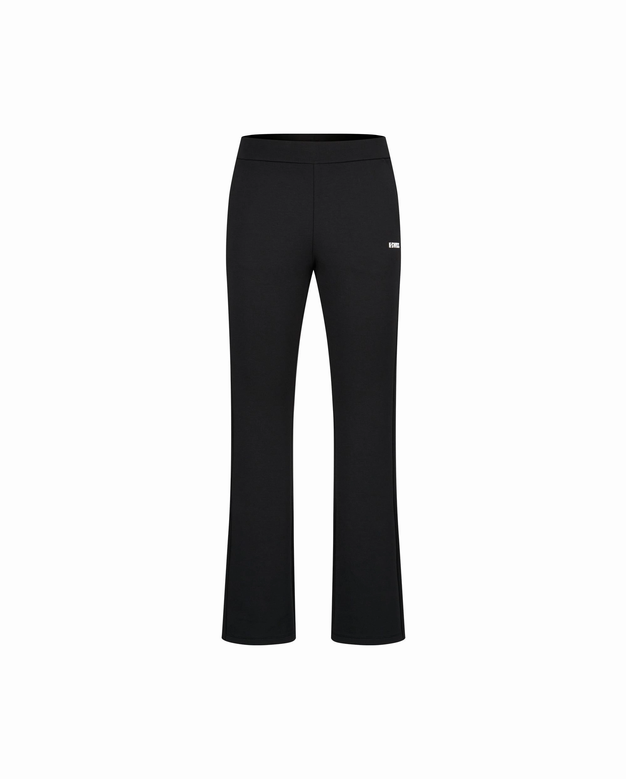 1911515-008 | WOMEN'S K-SWISS LOGO HIGH WAIST FLARED PANTS | BLACK