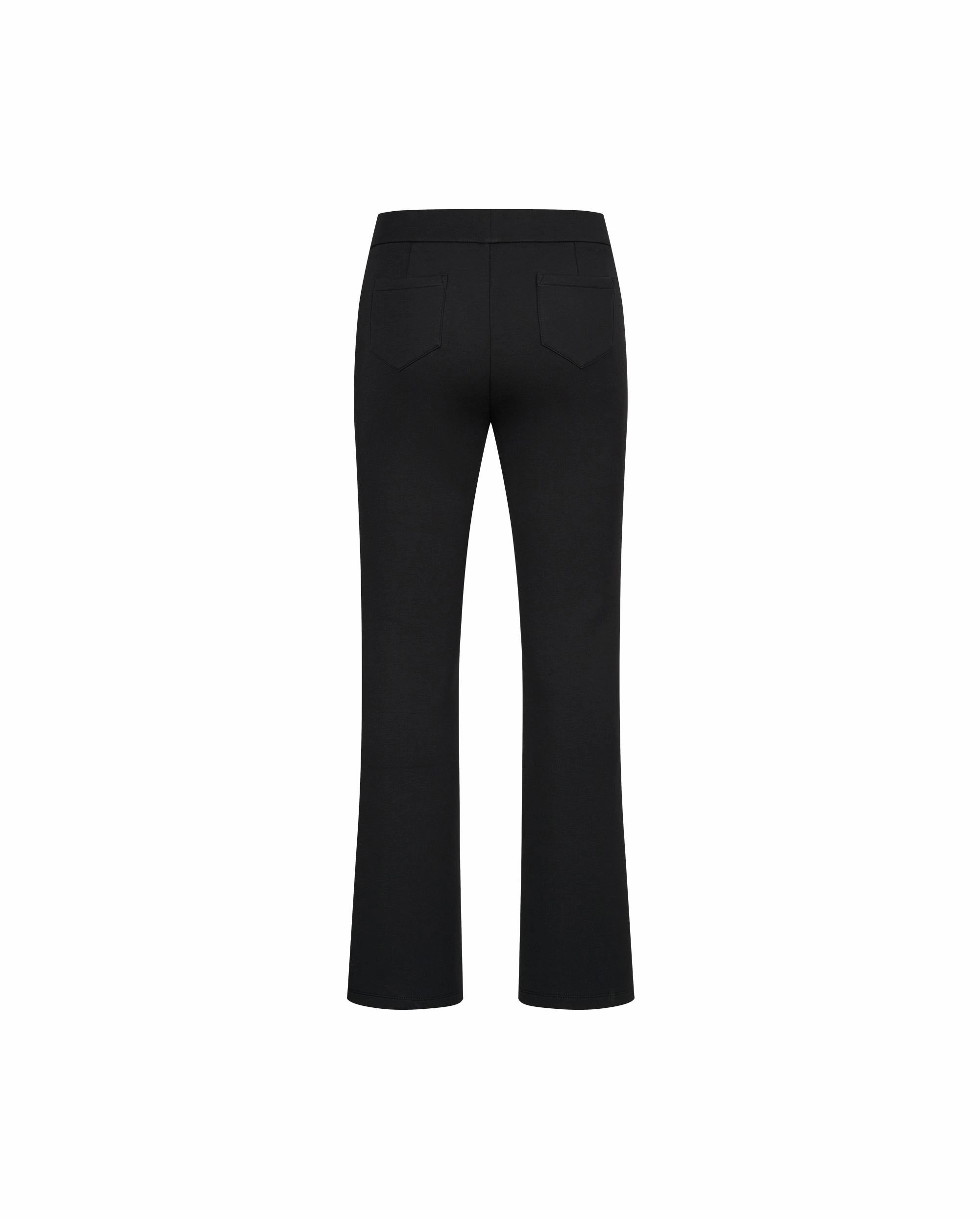 1911515-008 | WOMEN'S K-SWISS LOGO HIGH WAIST FLARED PANTS | BLACK