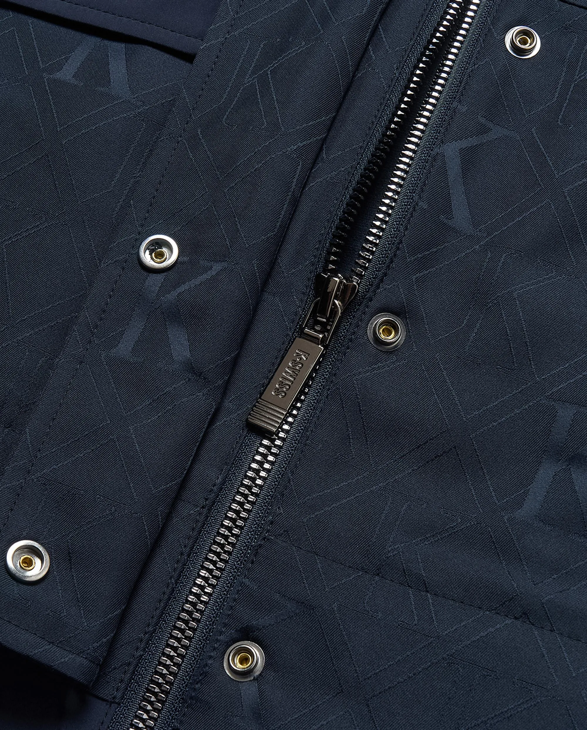 197878-481 | WOMEN'S ALL-OVER LOGO LAYERED HOODED JACKET | OMBRE BLUE/ASST