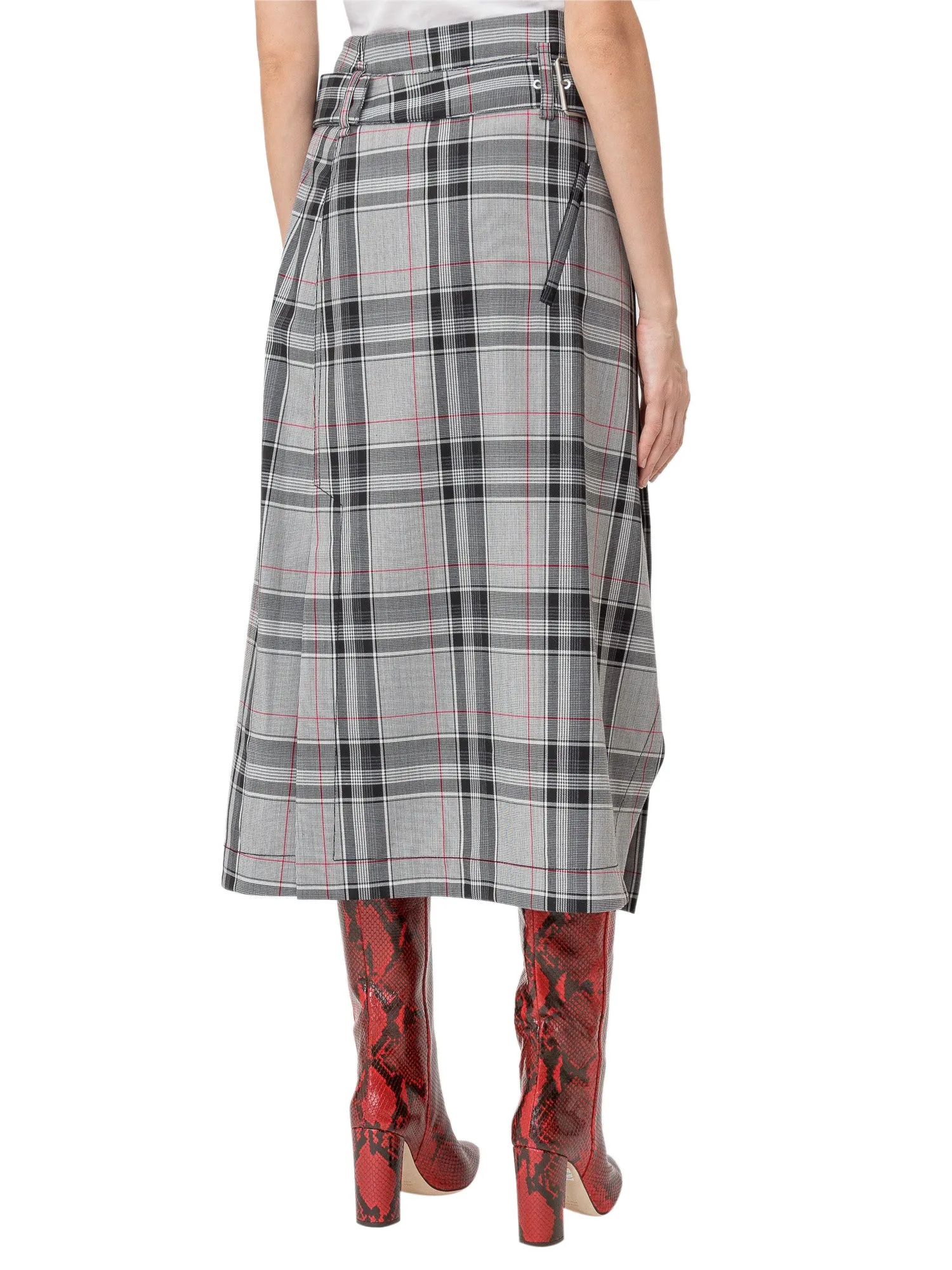 3.1 Phillip Lim Checked Midi Skirt