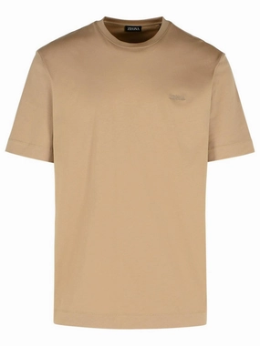 'Pure' Beige Cotton T-Shirt