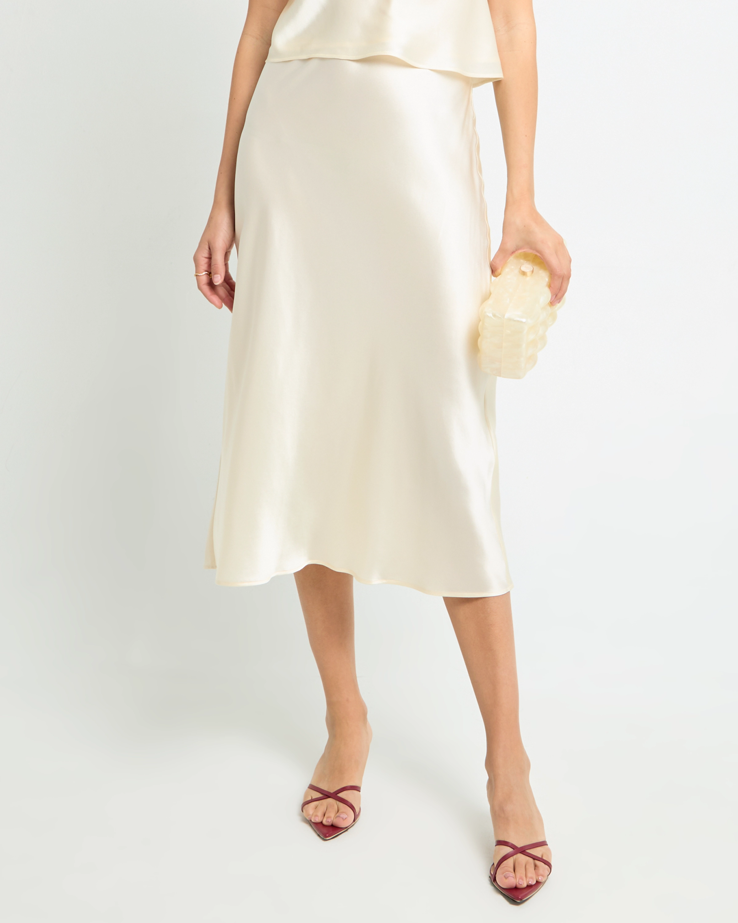 Alaia Silk Midi Skirt