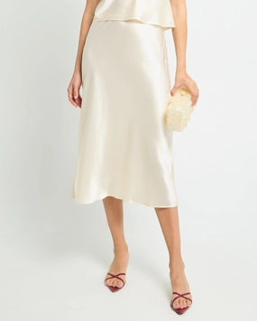 Alaia Silk Midi Skirt