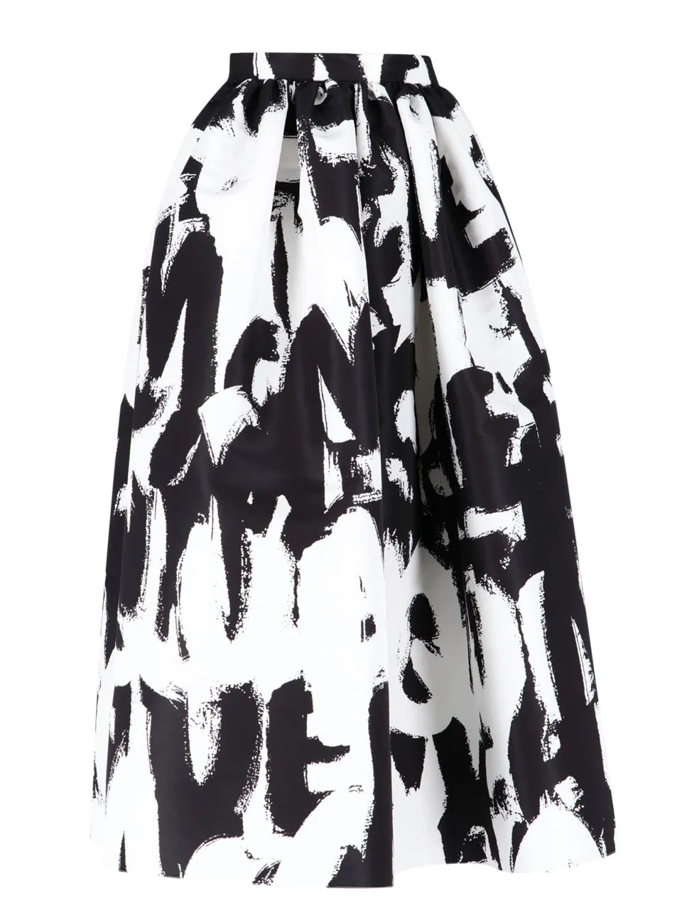 Alexander McQueen Logo Graffiti Printed Midi Skirt