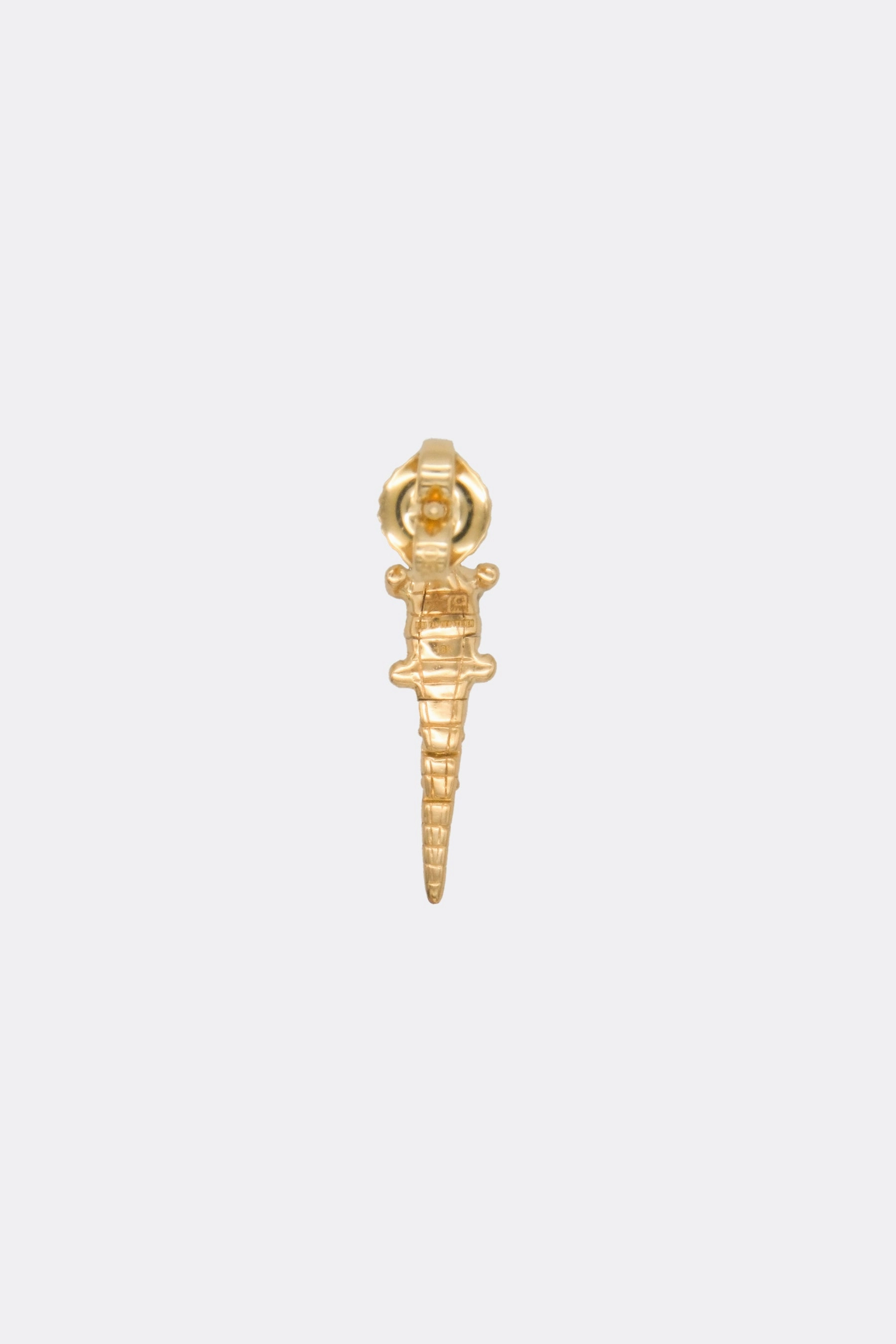 Alligator 18k gold convertible earring