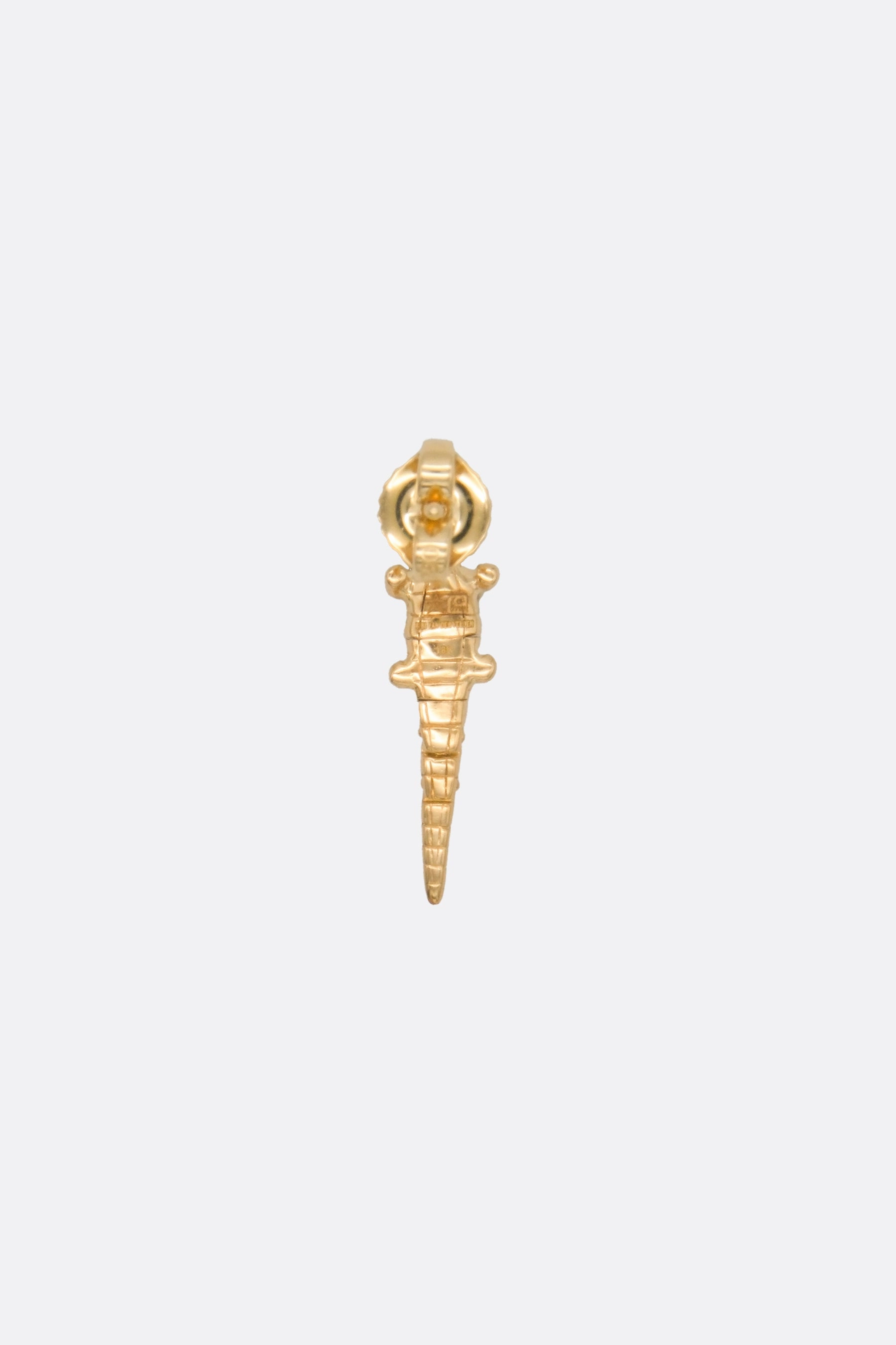 Alligator 18k gold convertible earring