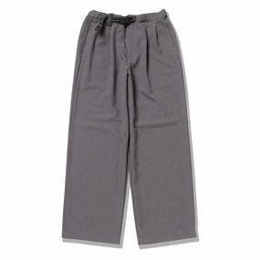 and Wander PE Melange Twill Wide Pants Gray