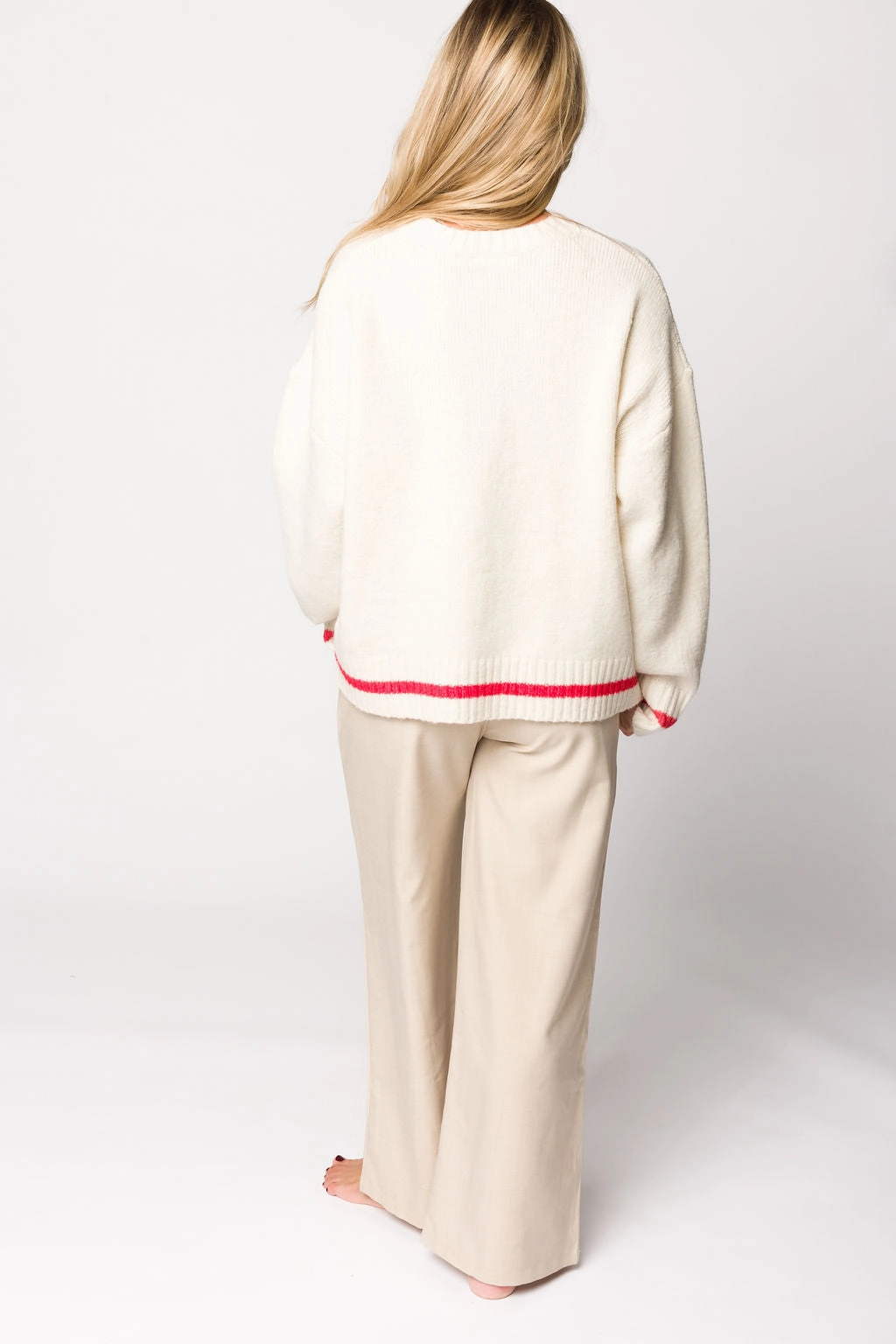 Apres Pullover Sweater Top in Cream