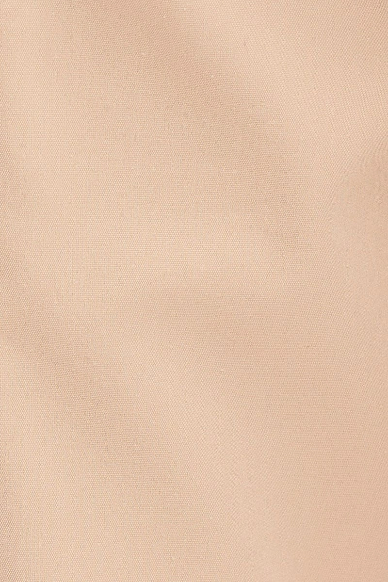 Beige Pants Strap Waist Cargo