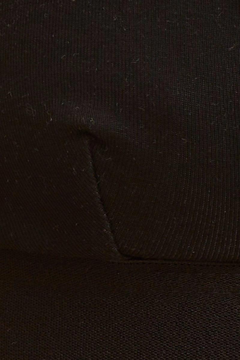 Black Triangle Bralette Cotton Stretch
