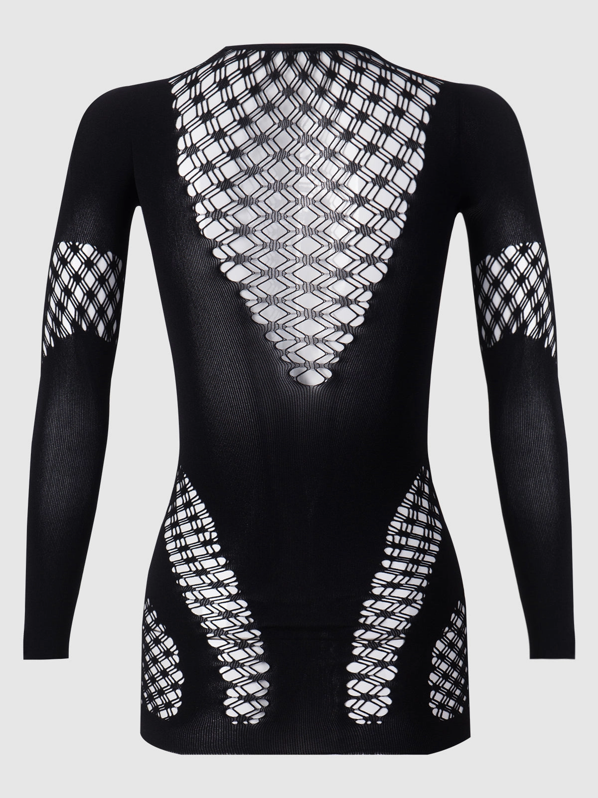 Bodycon Mini Skirt Long Sleeve Bodystocking Dress