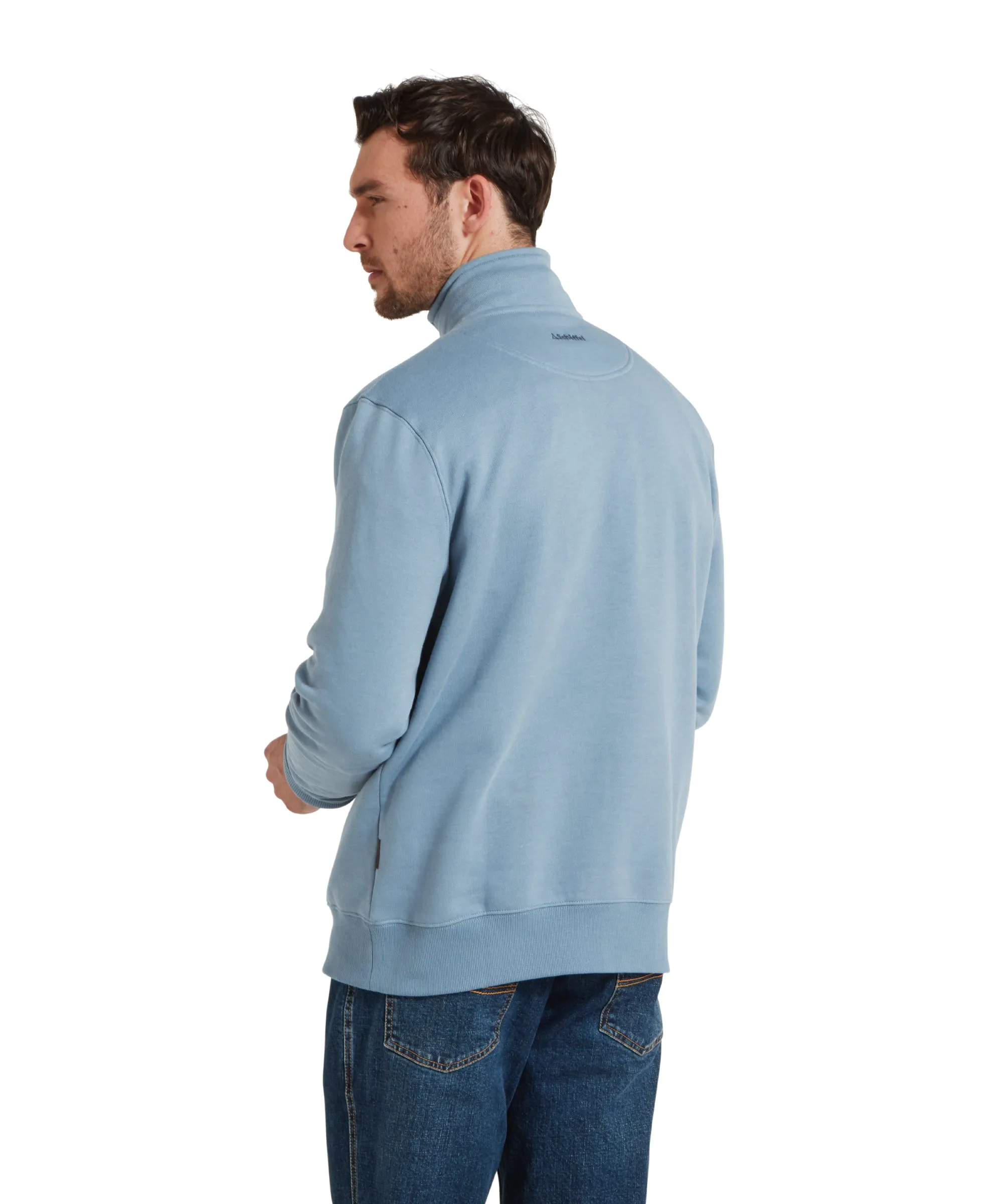 Bude Quarter Zip Sweatshirt - Pigeon Blue