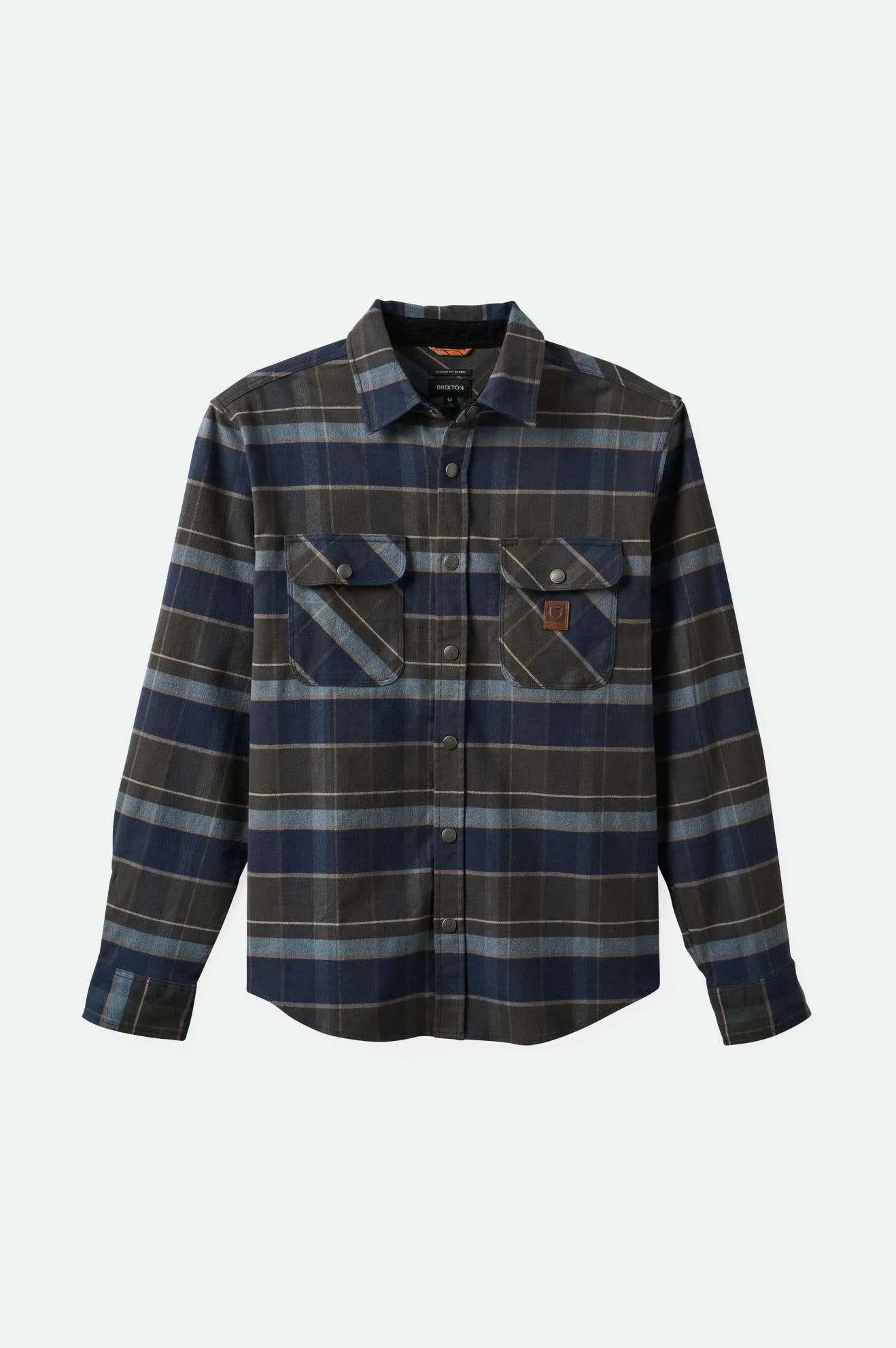 Builders Bowery Stretch Water Resistant L/S Flannel - Washed Navy/Black/Coronet Blue