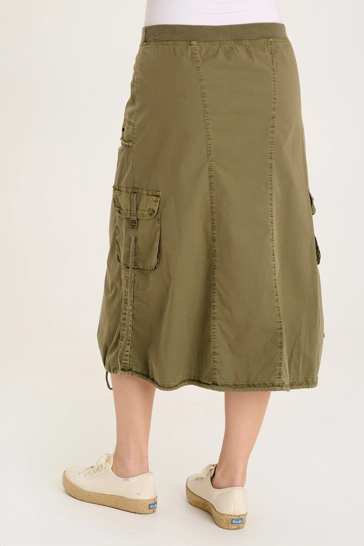 Castalina Poplin Cargo Midi Skirt