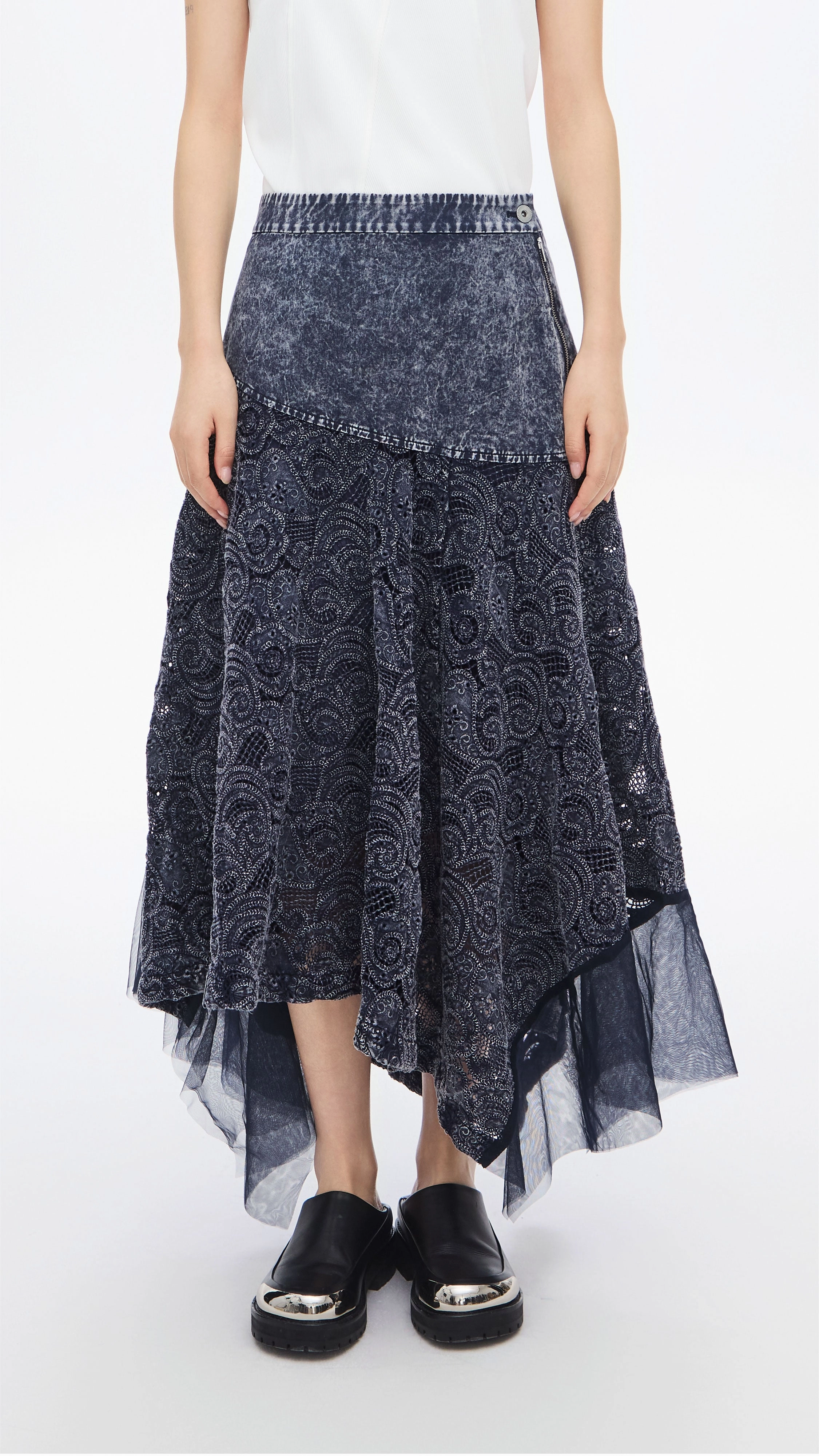 Cold-dye Lace Skirt