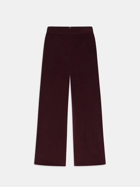 Crop Velvet Wide Leg -- Wine