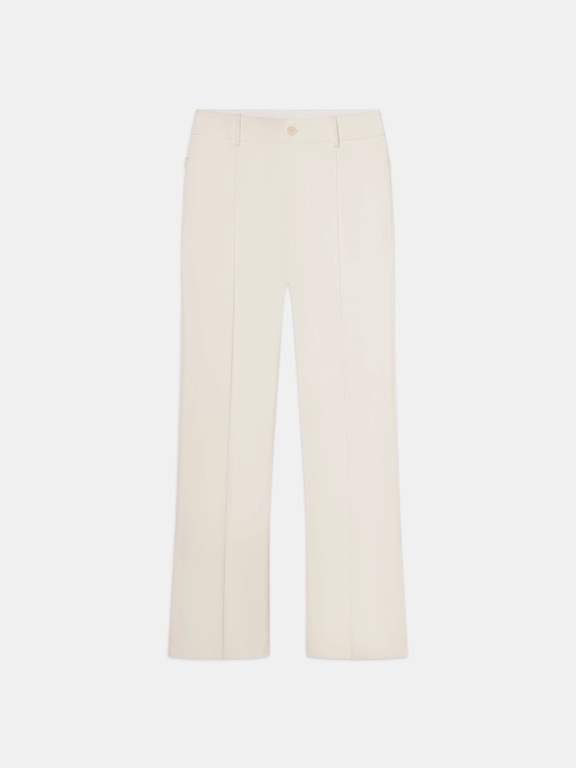 Cropped Kick Flare Trouser -- Alabaster
