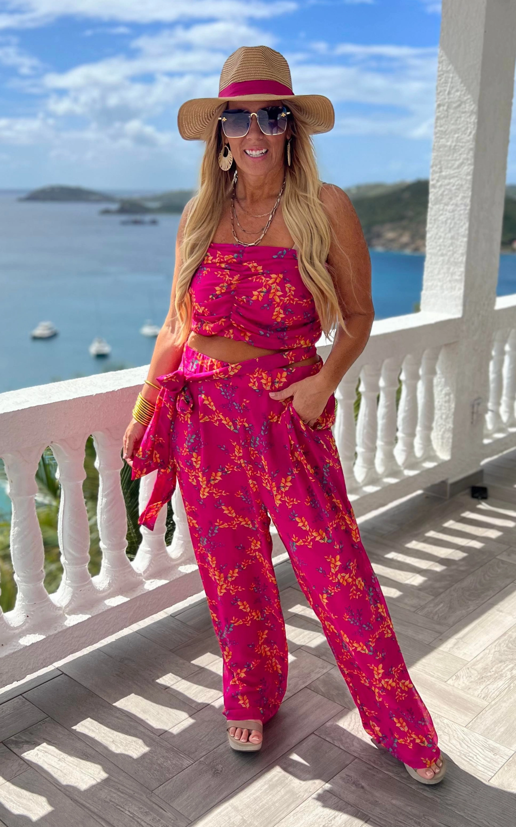 CURVY GIRL Floral Two Piece Set - Final Sale