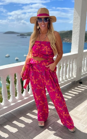 CURVY GIRL Floral Two Piece Set - Final Sale
