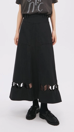 Cut Out Trims Skirt