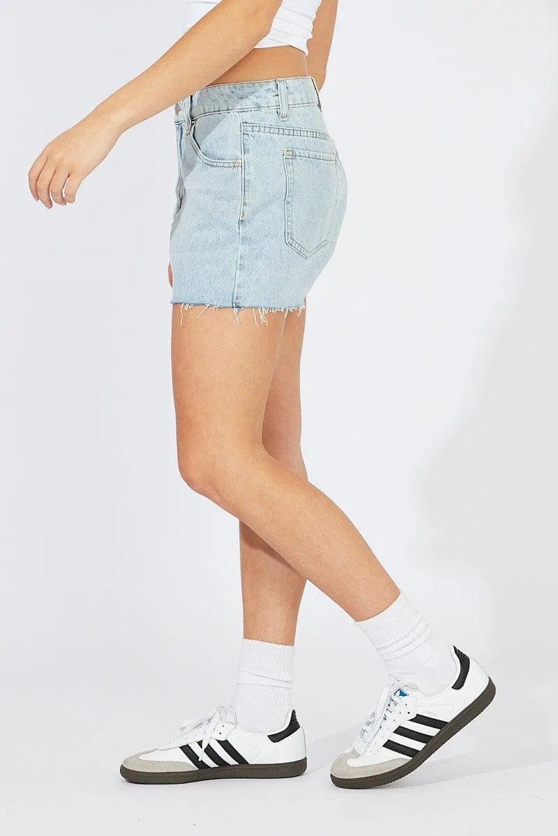 Denim Mom Denim Shorts High Rise