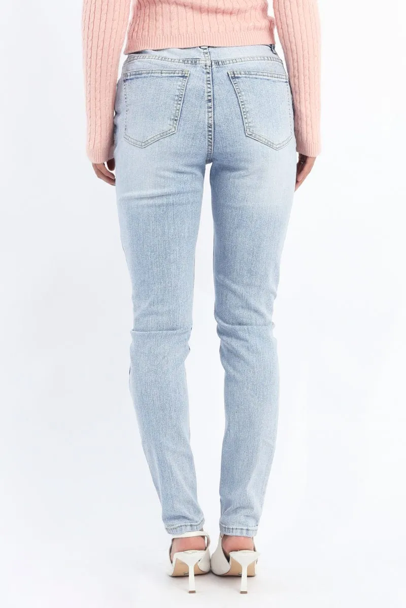 Denim Skinny Jeans Mid Rise