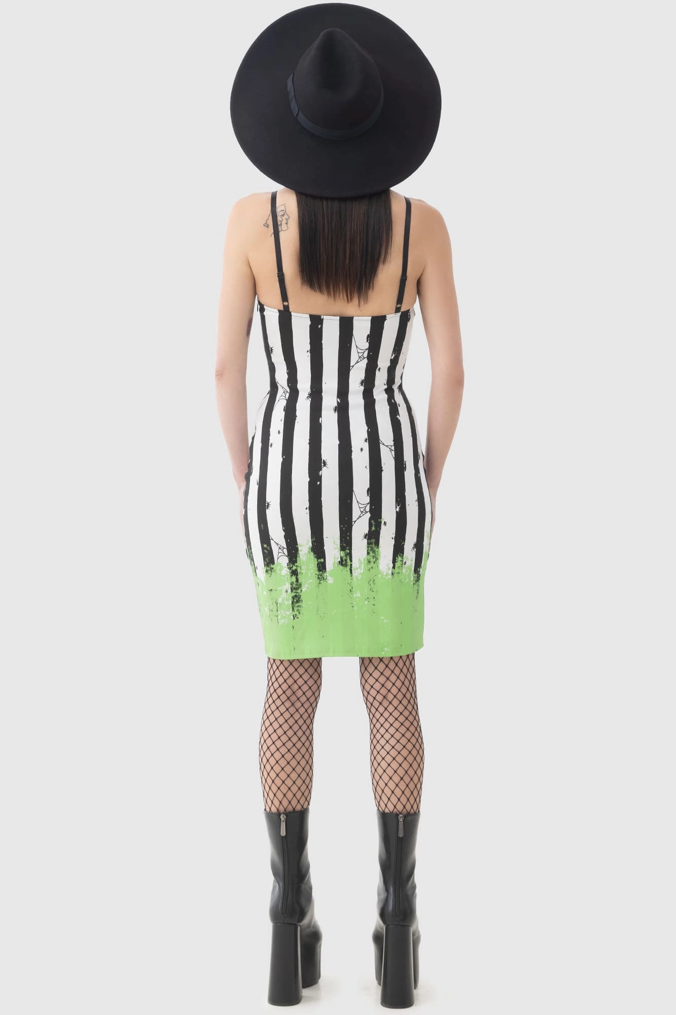 Distressed Stripe Bodycon Dress