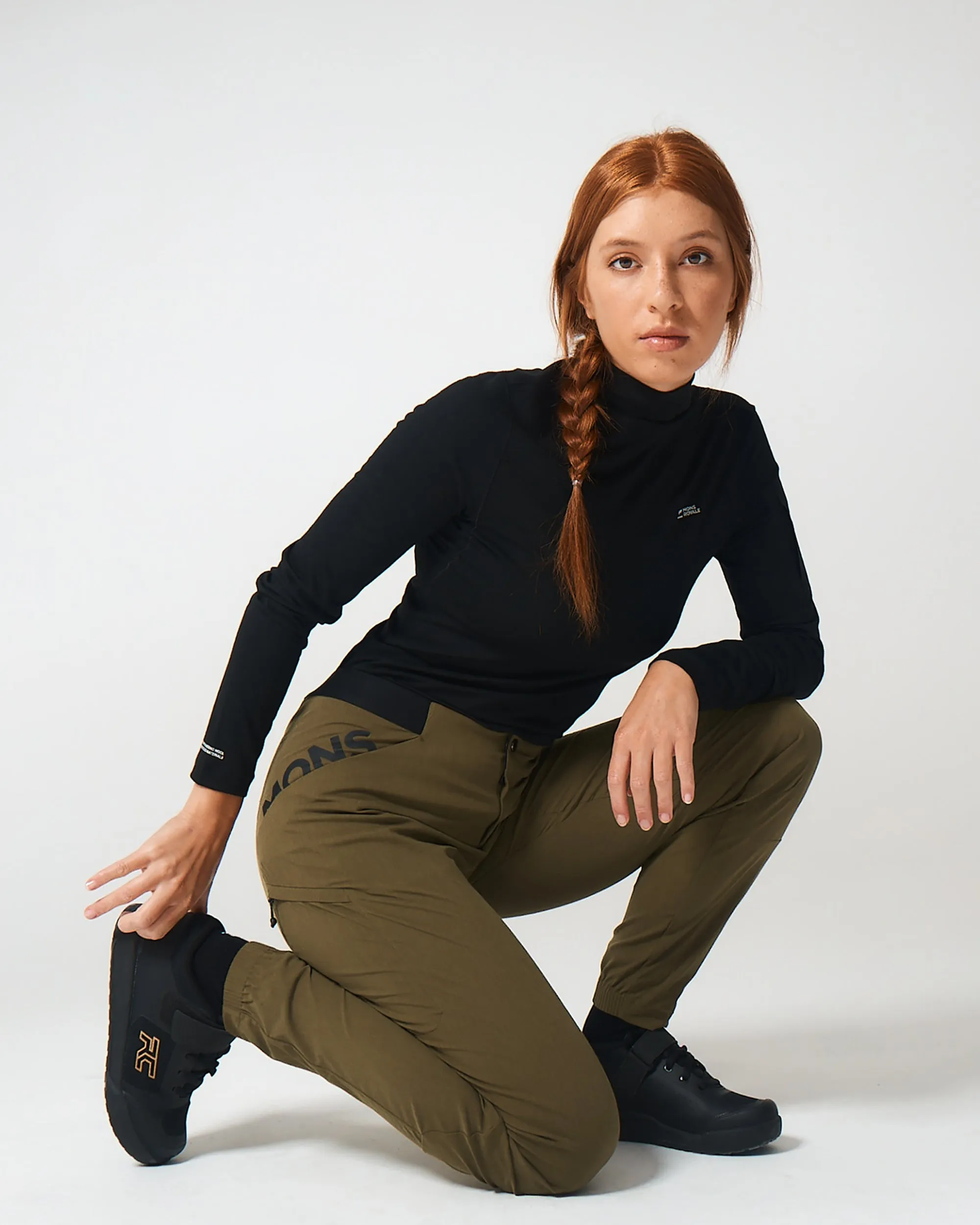 Diversion Merino Mock Neck Long Sleeve - Black