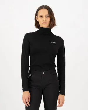 Diversion Merino Mock Neck Long Sleeve - Black