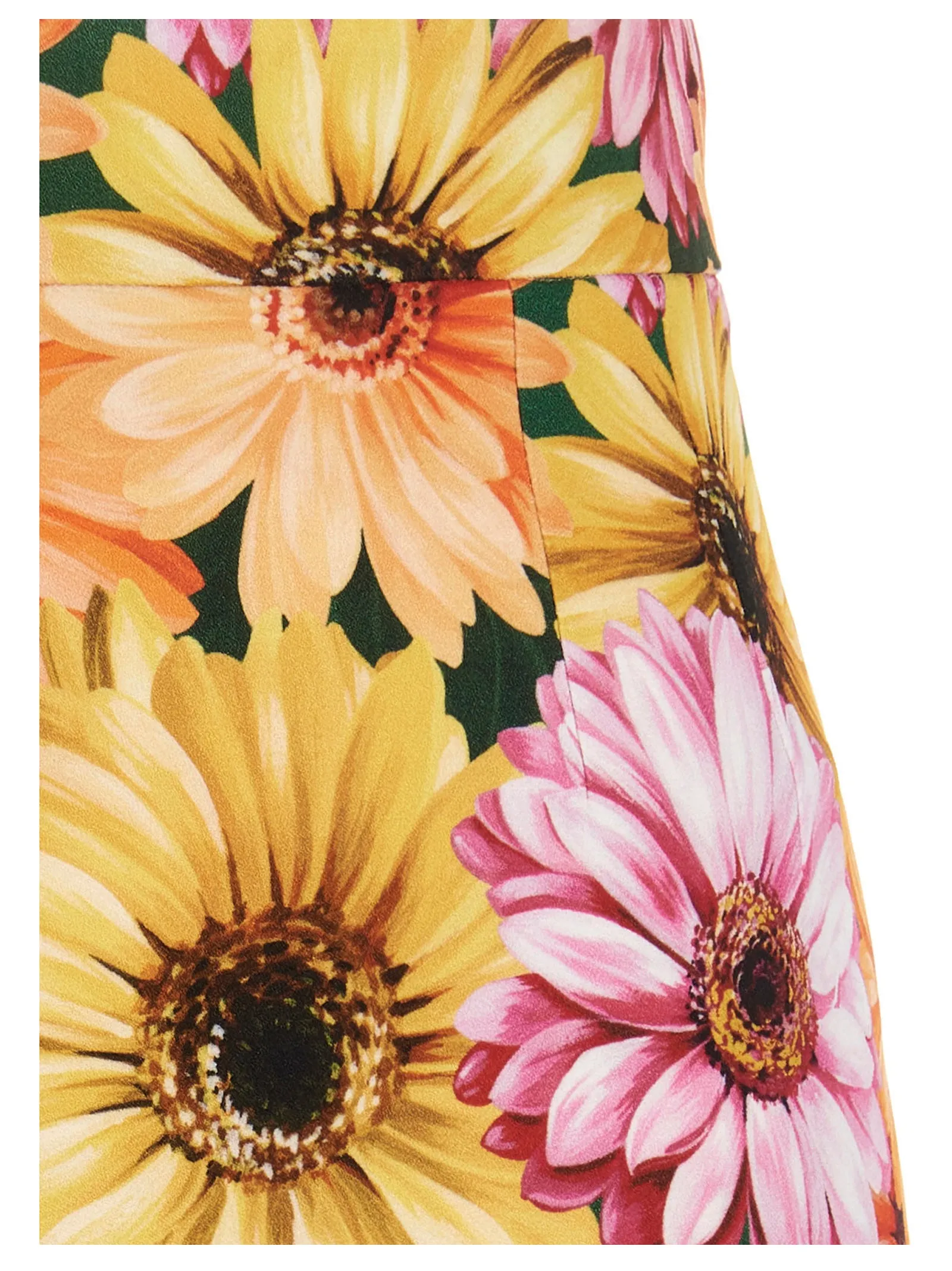 Dolce & Gabbana Gerbera Daisy Print Midi Skirt
