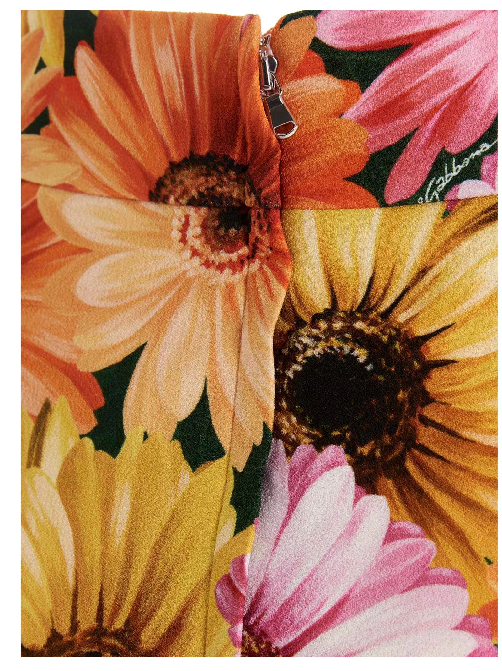 Dolce & Gabbana Gerbera Daisy Print Midi Skirt