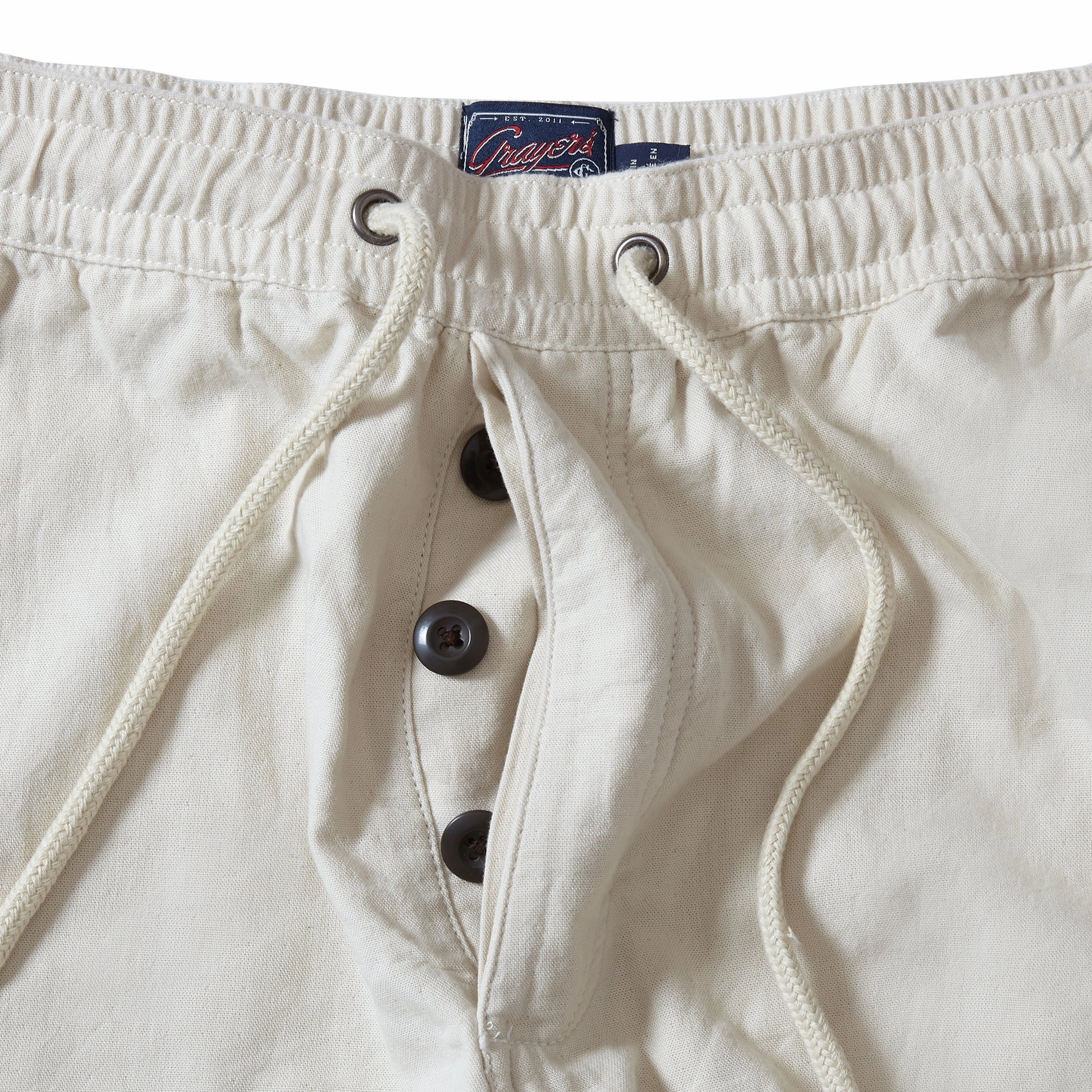 Double Cloth Draw Cord Pants - Light Pebble