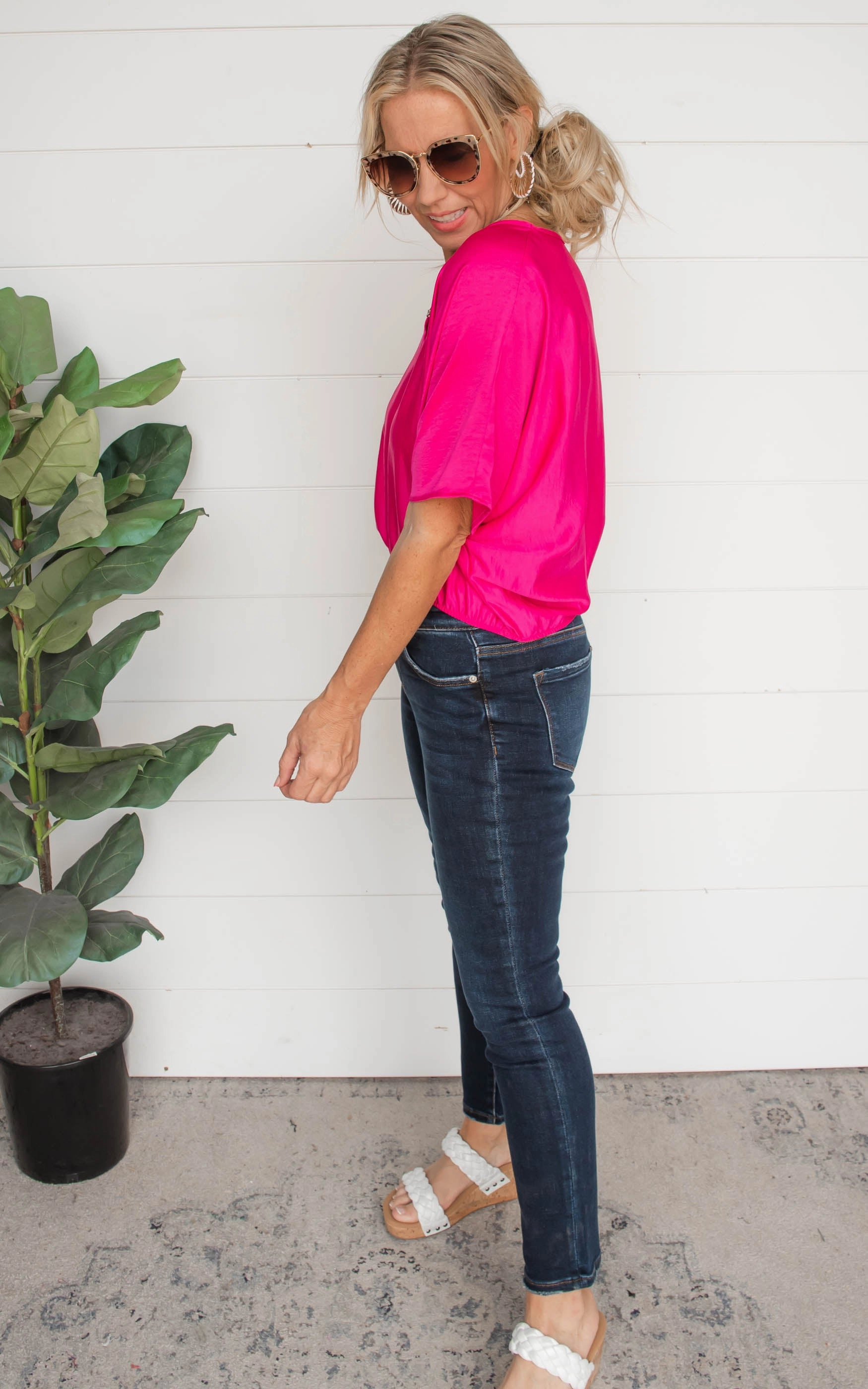 Dress Up in Satin Crepe Cropped Top | FINAL SALE