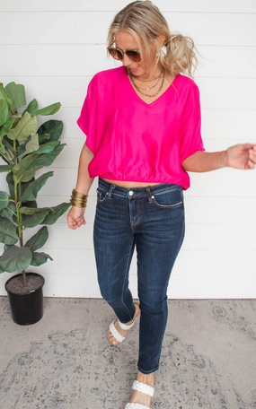 Dress Up in Satin Crepe Cropped Top | FINAL SALE