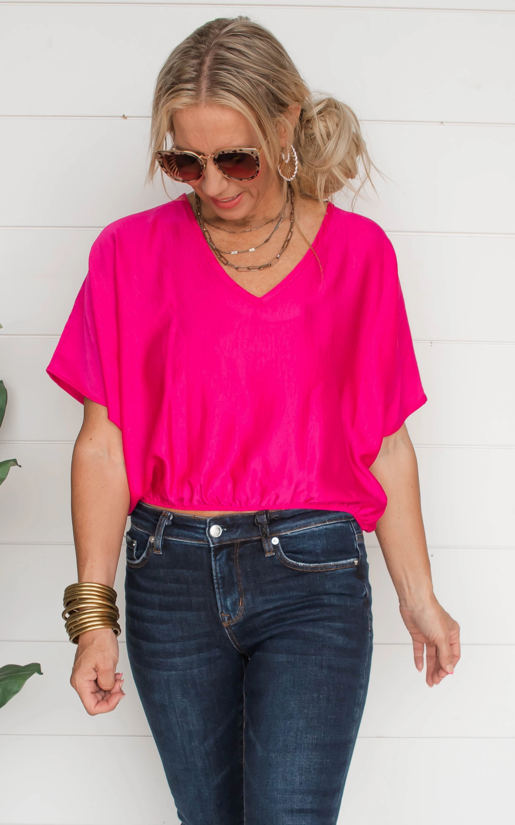 Dress Up in Satin Crepe Cropped Top | FINAL SALE