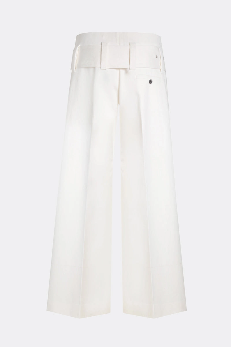drill wide-leg pants