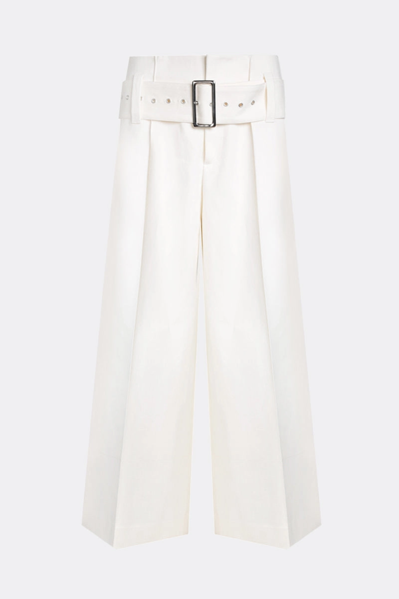 drill wide-leg pants