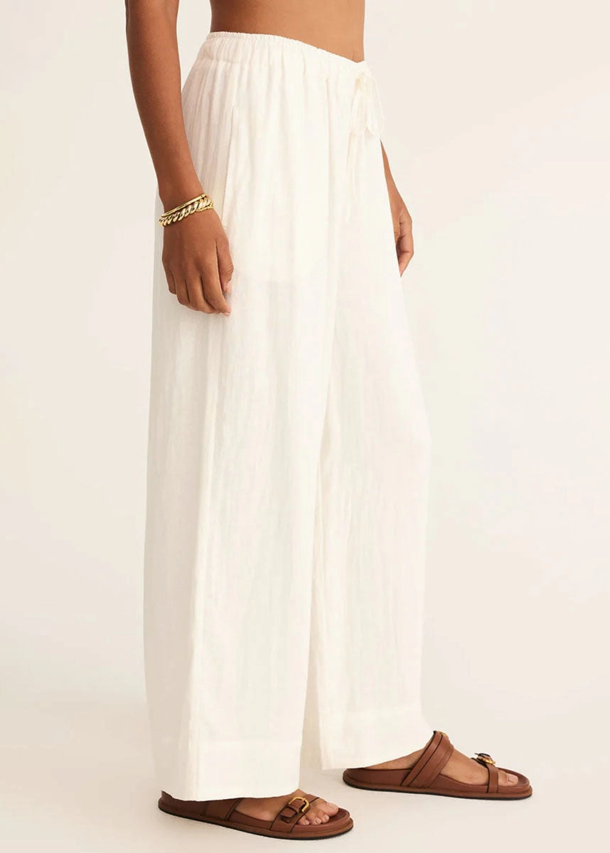 Easton Linen Pant - White