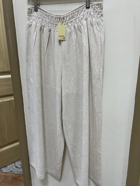 Elastic Waist Wide Leg Pant