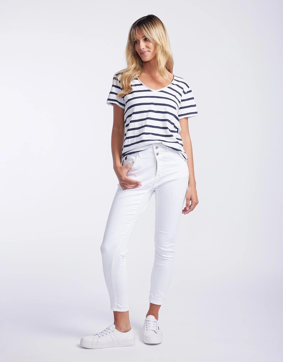 Emma Stretch Jean - White