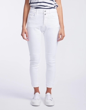 Emma Stretch Jean - White