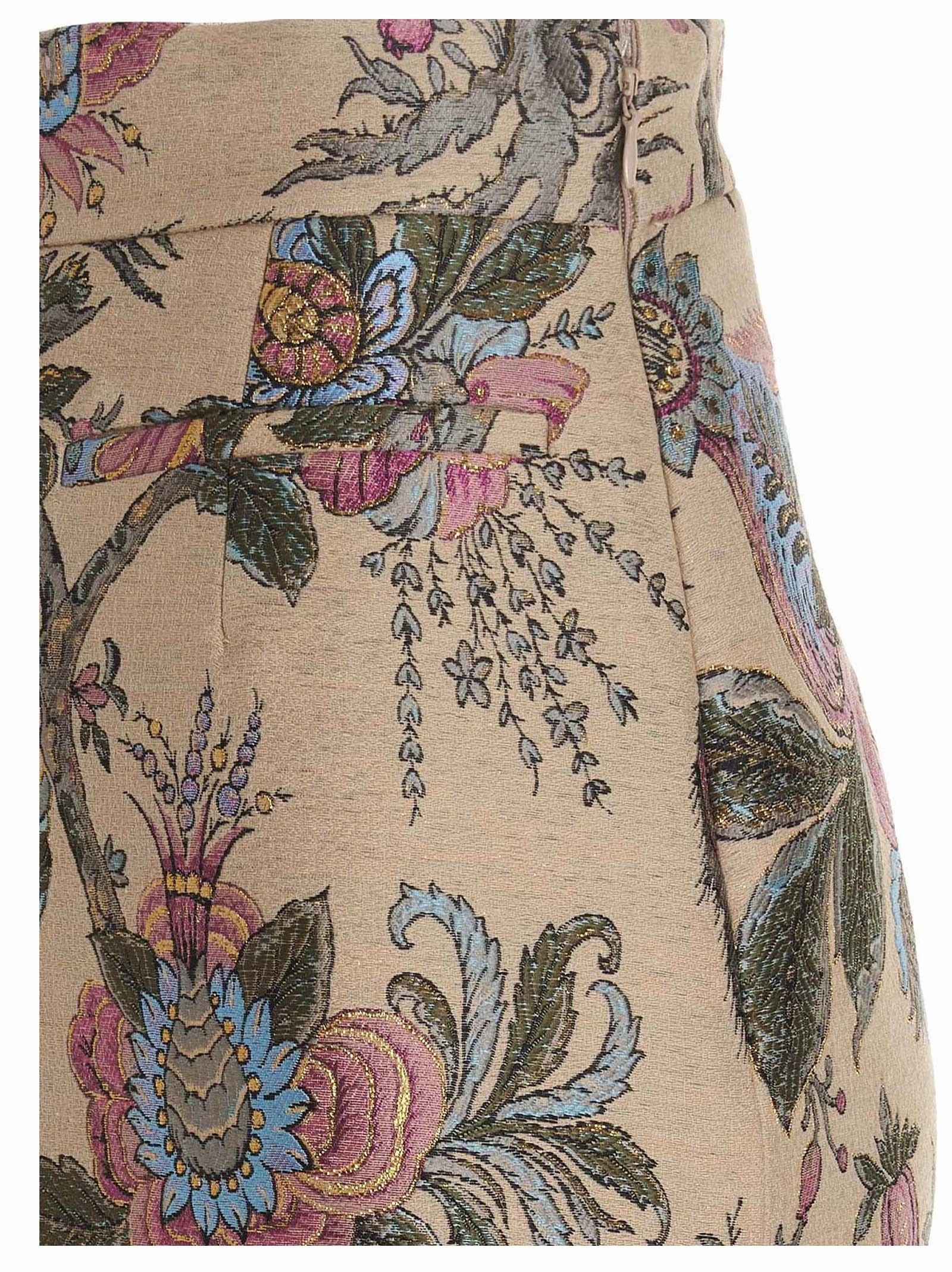 Etro Floral Embroidered Mini Skirt