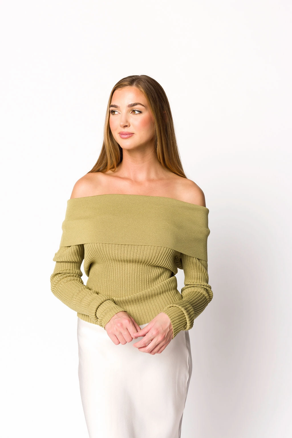 First Glance Top in Olive