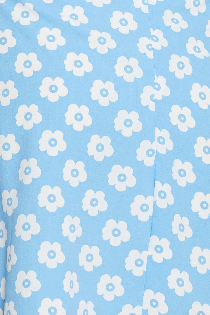 Floral Print Mini Dress Sleeveless