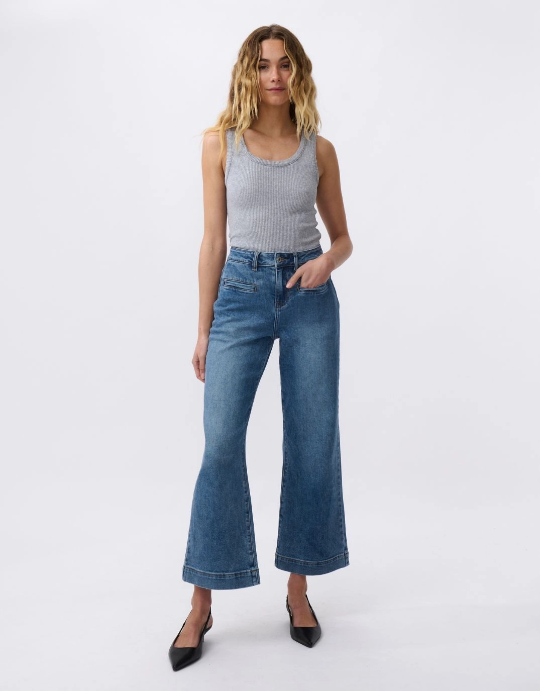Freya Wide Leg Jeans - Dakota Wash