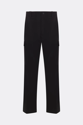 gabardine cargo trousers