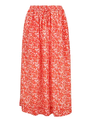 Ganni Floral Printed Pleated Midi Skirt