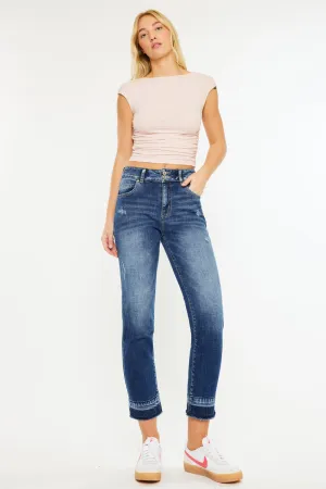 Georgia Ultra High Rise Slim Straight Leg Jeans
